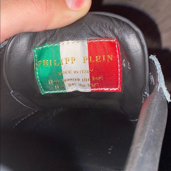 BLACK PHILIPP PLEIN CRYSTAL BOTTOM SNEAKERS - Picture 6 of 6